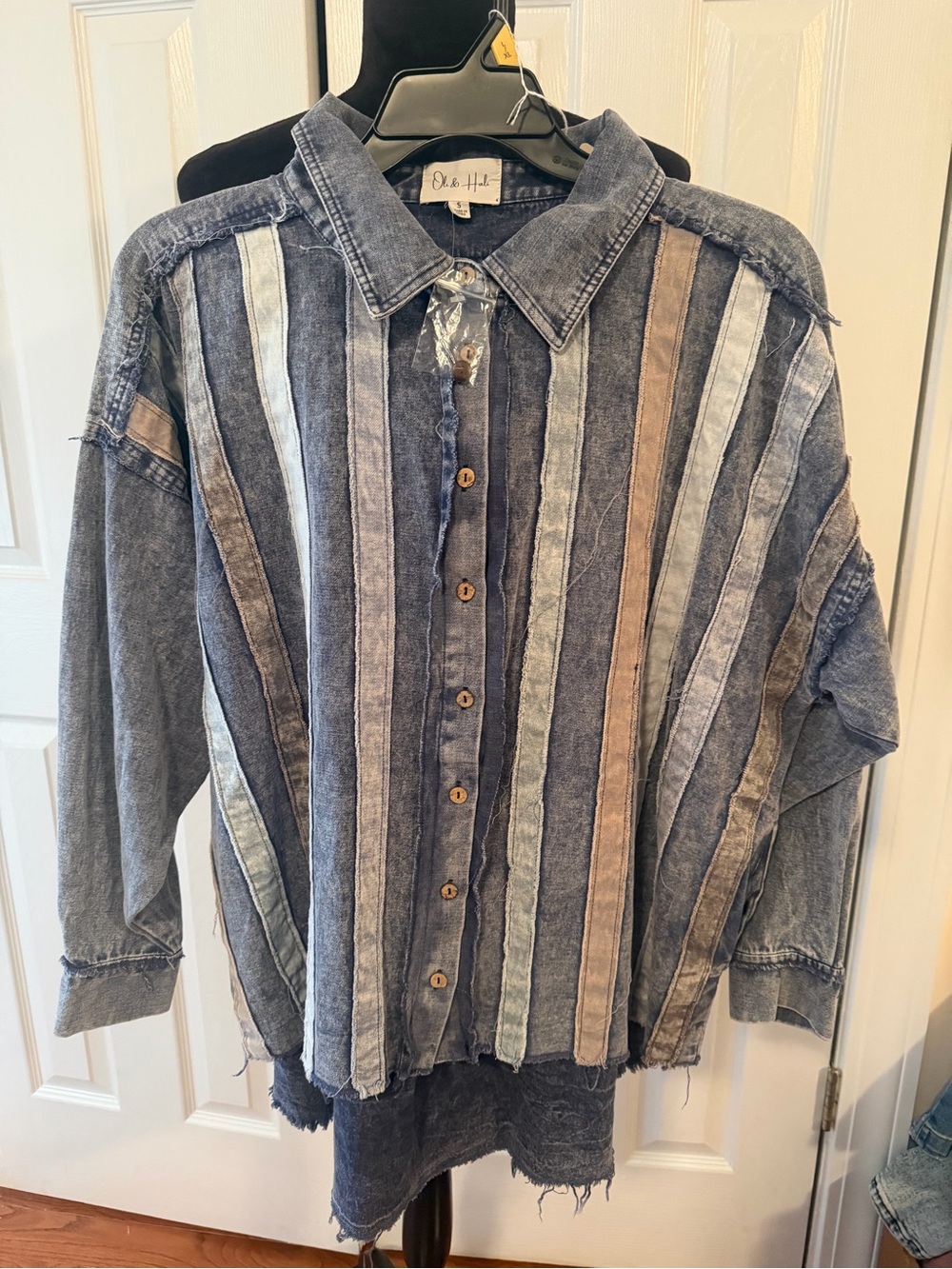 Oli & Hali Light Blue Washed Denim Shirt Jacket